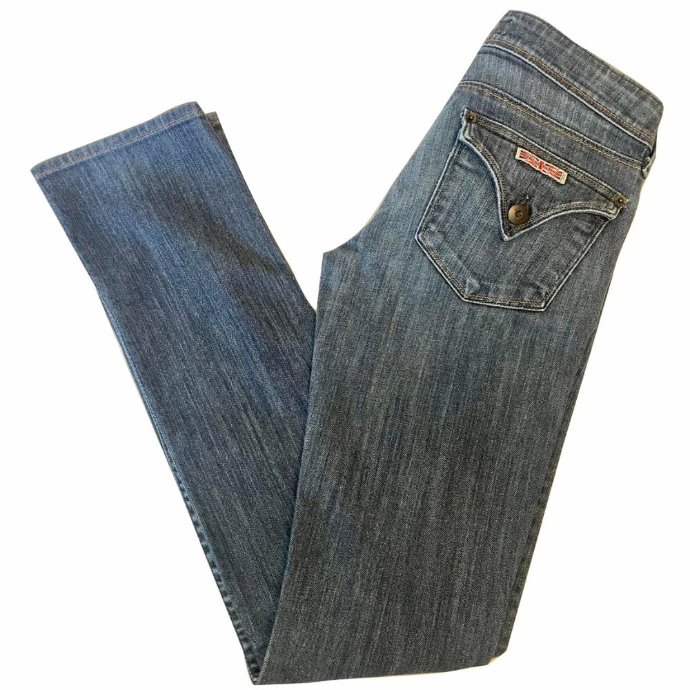 Hudson Straight Leg Style Blue Jeans Size 24